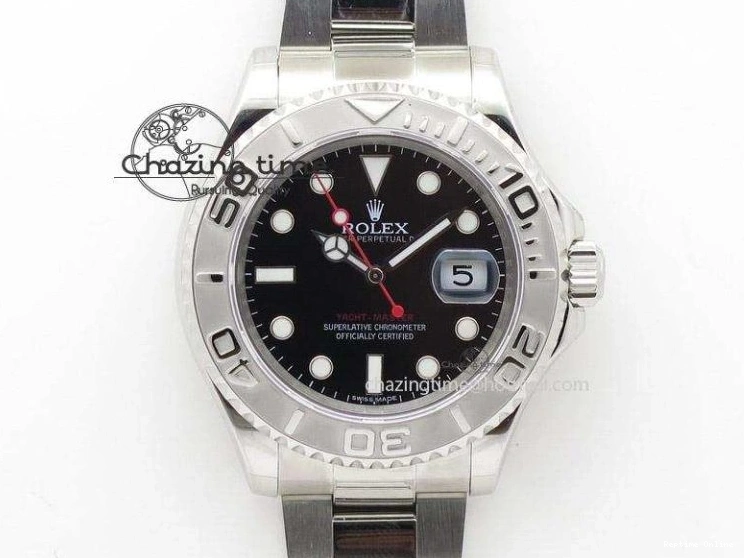 0415 TopPick Day-Date 36 SS 128239 Bp Maker Best Edition Black Dial Crystral Markers on President Bracelet 3149